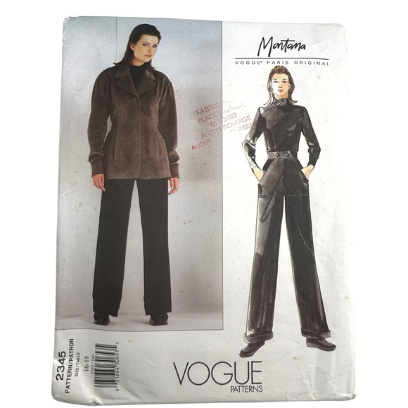 Vogue Other - 🪡 VOGUE Paris Original Montana Jacket and Pants Sewing Pattern 2345